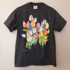 Vintage Single Stitch - Tulip Graphic print Tee - Men's M 🌷